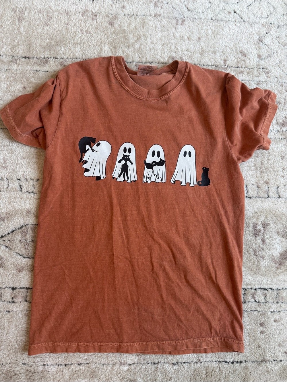 Rust Orange Ghost Graphic Tee